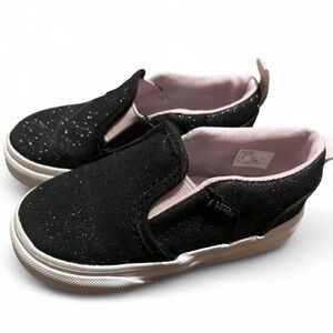 Vans Kids Black Slip-On Shoes